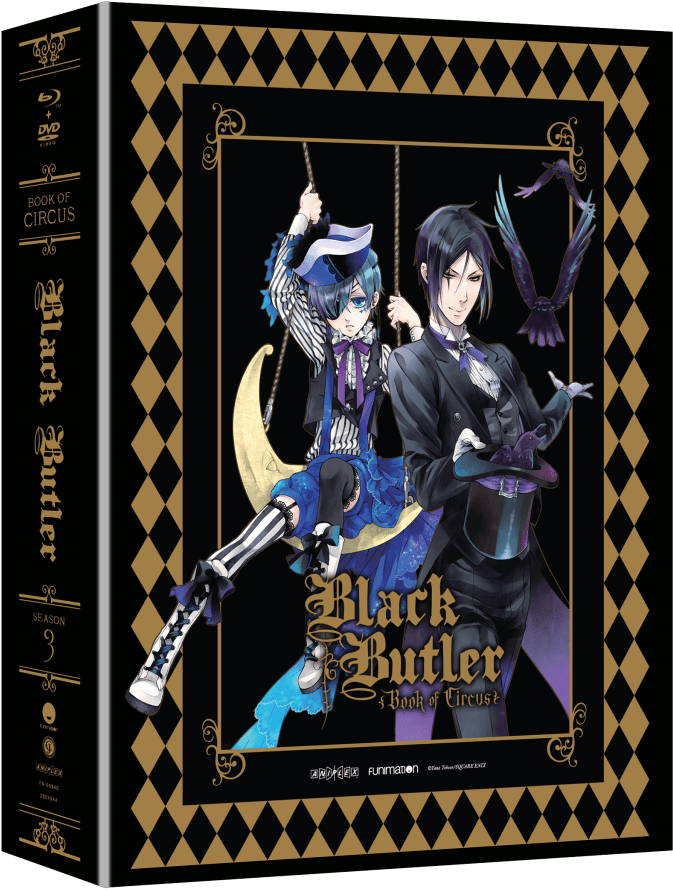 Black Butler Season - Black Butler Season 3 Limited Edition Blu Ray Dvd (864x1024), Png Download