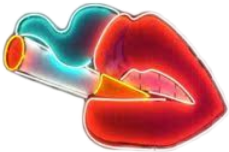 Report Abuse - Neon Lips (464x308), Png Download