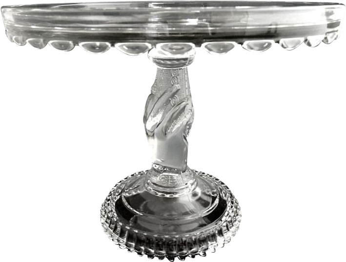 Lovely Victorian Hobbs Brockunier Glass Cake Stand - Glass Cake Stand (735x735), Png Download