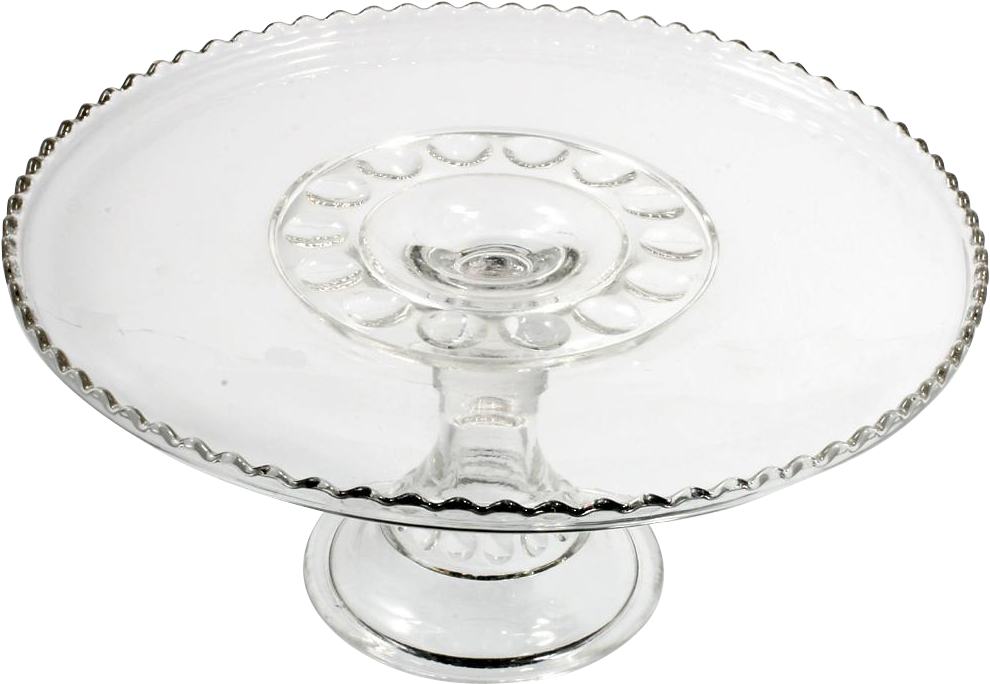 Eapg Antique Glass Cake Stand 1903 Carolina Mayflower - Wine Glass (989x989), Png Download