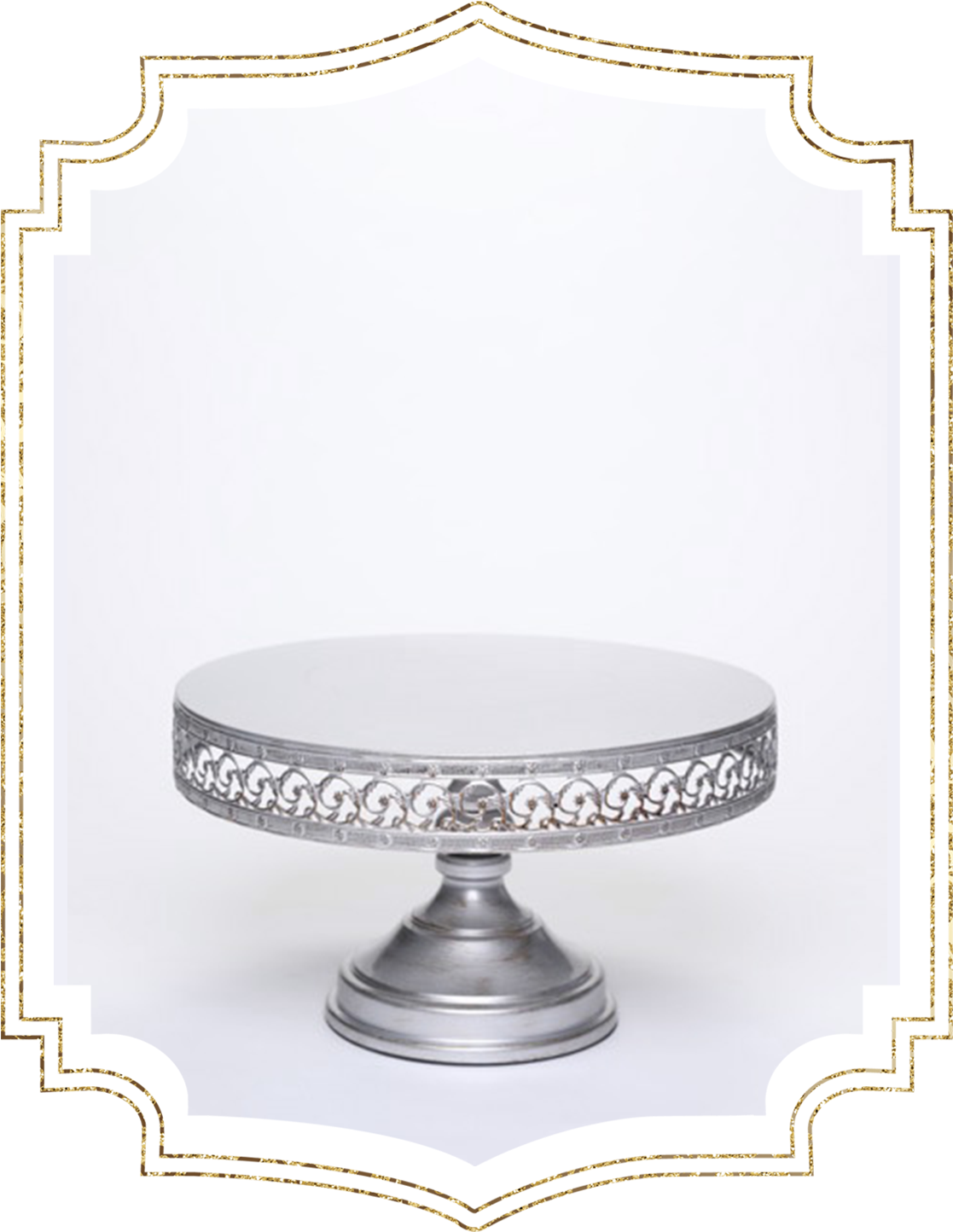 14" Daisy Swirl Cake Stand - Cake Stand (1500x1937), Png Download