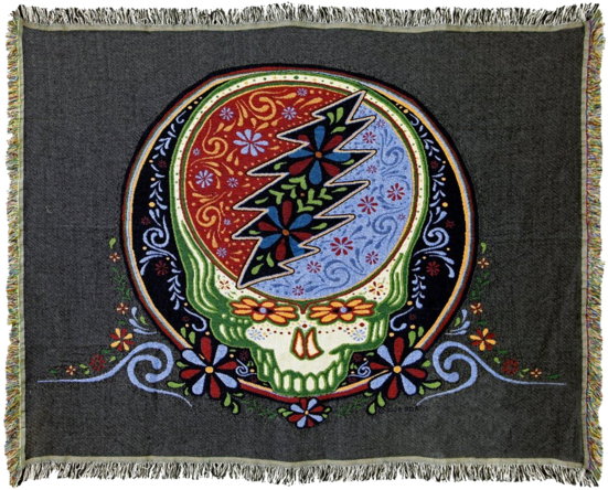 Woven Cotton Blanket With A Grateful Dead Steal Your - Candd Visionary Grateful Dead - Syf Medium Clear Sticker (550x550), Png Download