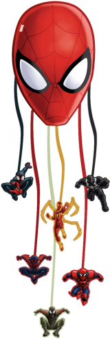 Ultimate Spiderman Pinata - Marvel Spider-man Party Pull Pinata (271x500), Png Download