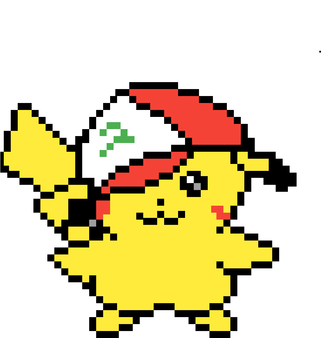 Ash Hat Pikachu - Dibujos De Pokemon En Cuadricula (1200x1200), Png Download