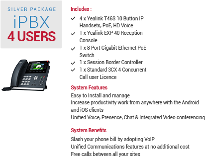 3cx Cloud Hosted Ipbx Small - Yealink Sip-t46s Voip Phone (456x354), Png Download