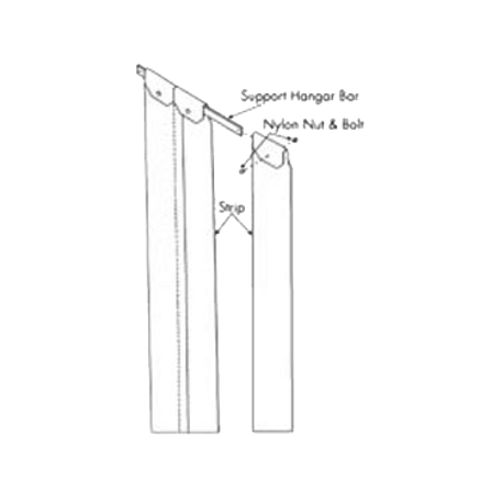 Fmp 124-1249 Easimount Strip Curtains, 6" Strip Size, - Banner (458x458), Png Download