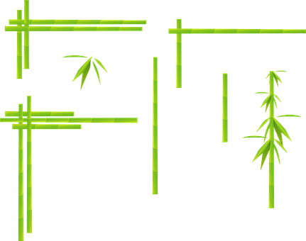 Bamboo Corner Grass Japan Jungle Leaves Pl - Frame Japan Corner Vector (431x340), Png Download