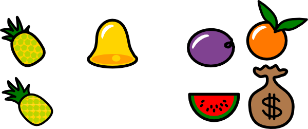 This Free Clipart Png Design Of Bell Pineapple Blueberry - Orange Icon (600x251), Png Download