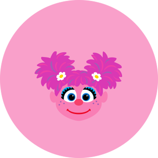 Abby Sesame Street Circle (530x530), Png Download