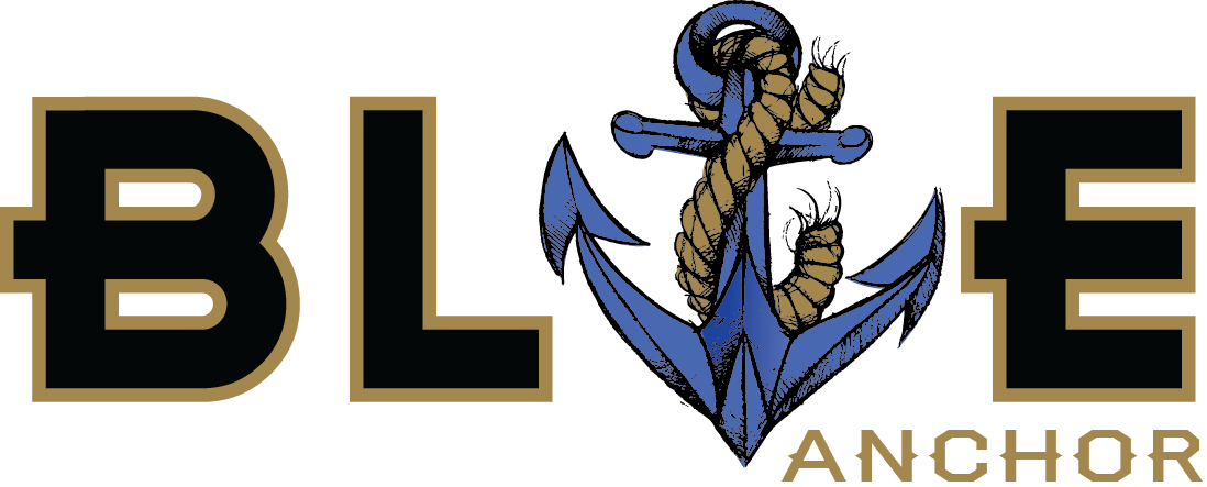 Blue Anchor Logo - Emblem (1098x443), Png Download
