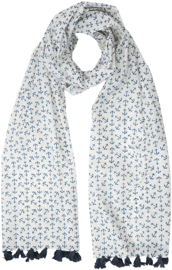 Download Anchor Blue Scarf - Scarf PNG Image with No Background ...
