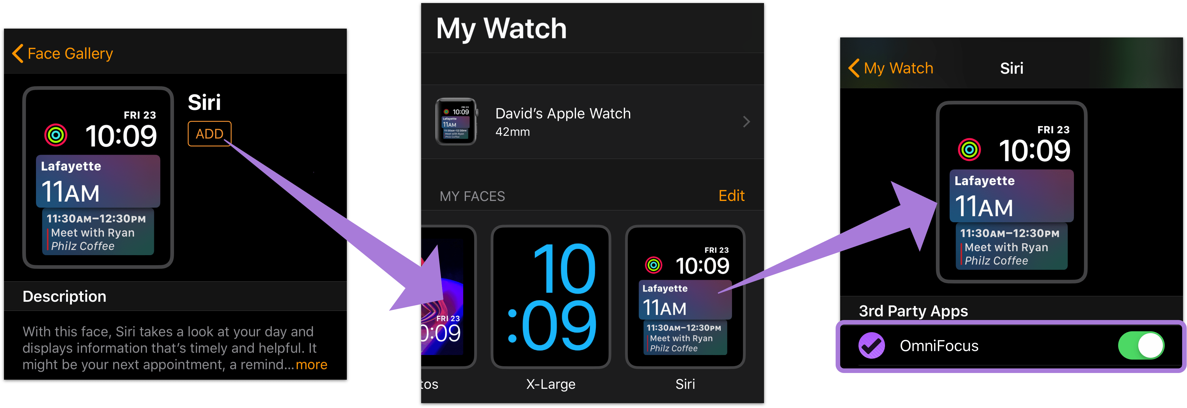 Enabling Omnifocus As A Data Source For Siri Shortcuts - Apple Watch (3895x1340), Png Download
