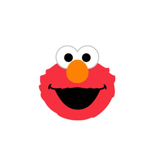 Elmo - Style B - Sesame Street Elmo Face Birthday Edible (530x530), Png Download