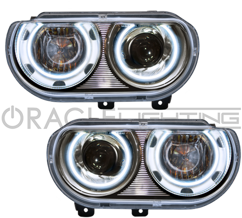 Oracle Lighting Headlights With Amber Plasma Halos (498x454), Png Download