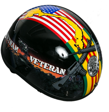 Vietnam Veteran Motorcycle Helmet - Motorcycle Helmet (400x400), Png Download