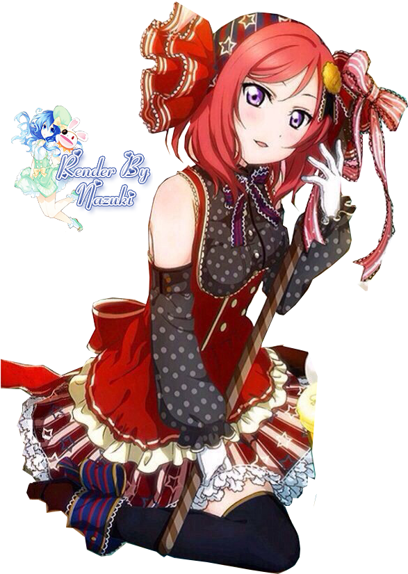 Candy Maid Maki Card (593x834), Png Download