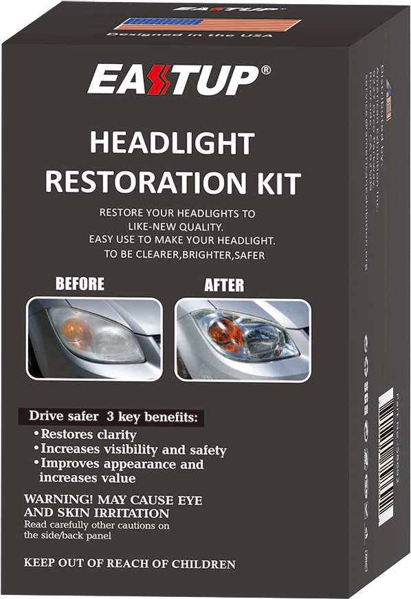 Headlight Lens Restoration Kit - Box (800x878), Png Download
