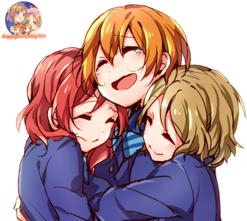 Maki Hanayo Rin Love Live Fanart (500x440), Png Download