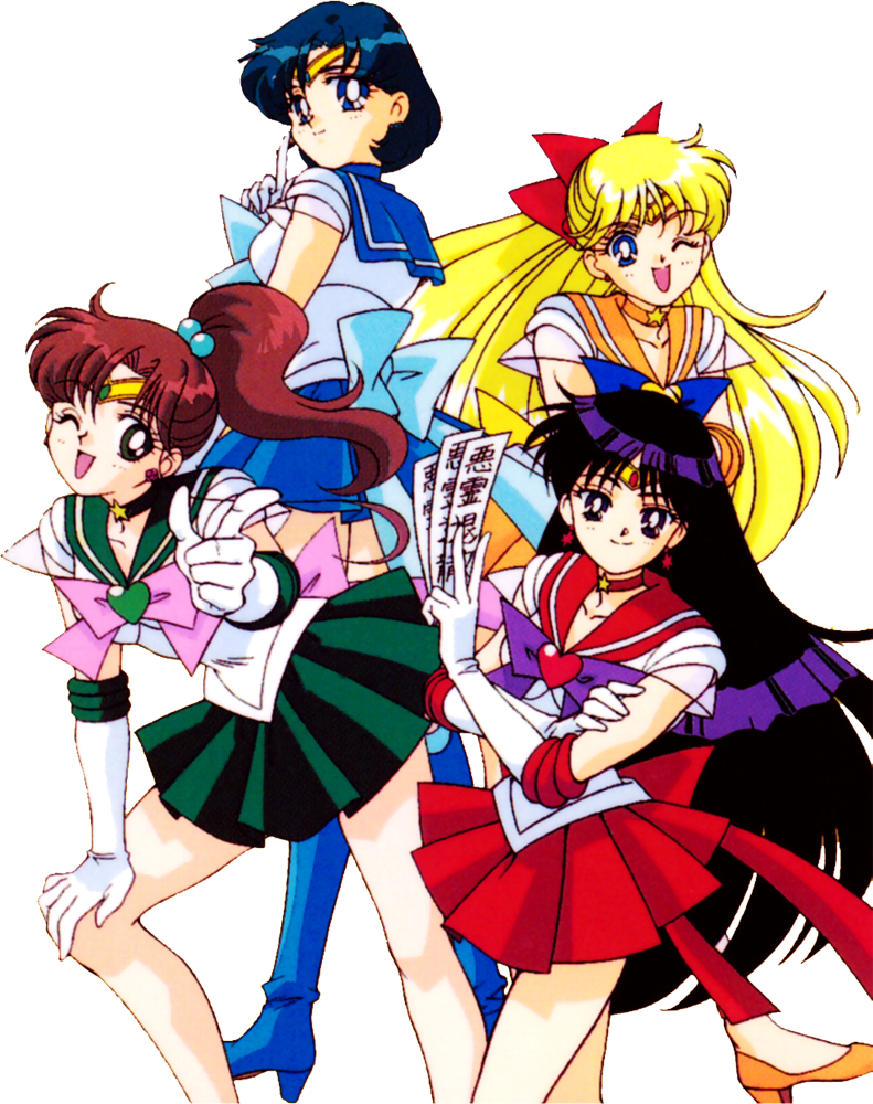 Sailor Moon, Sailor Pluto, Sailor Venus, Sailor Jupiter, (791x1000), Png Download