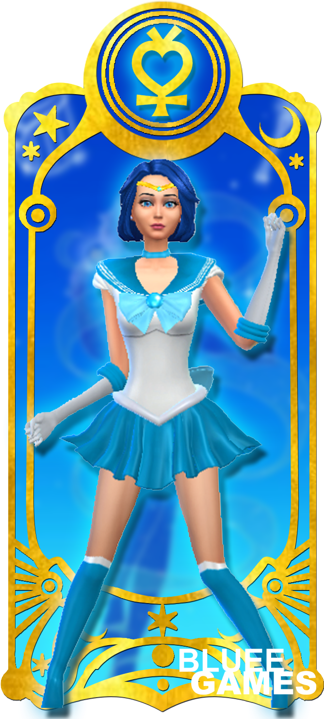 Sailor Moon Crystal - Sailor Mercury (667x1500), Png Download