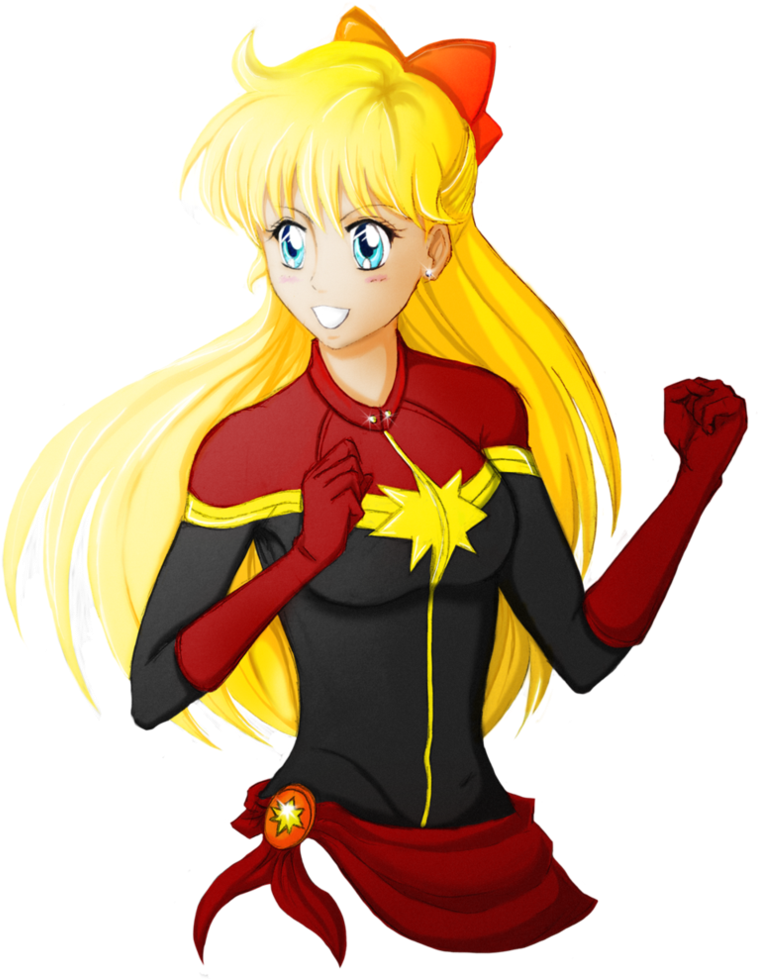 Marvel Heroes 2016 Carol Danvers Sailor Venus Vision - Sailor Moon Captain Marvel (792x1009), Png Download