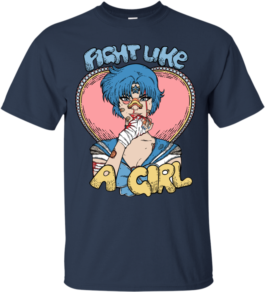 Fight Like A Girl - Redbubble Sailor Moon- Fight Like A Girl (sailor Mercury) (1024x1024), Png Download