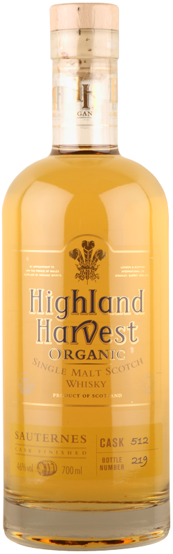 Highland Harvest Sauternes Cask Finished Malt Whisky - Bruichladdich Islay Barley 2009 Islay Single Malt Scotch (250x800), Png Download