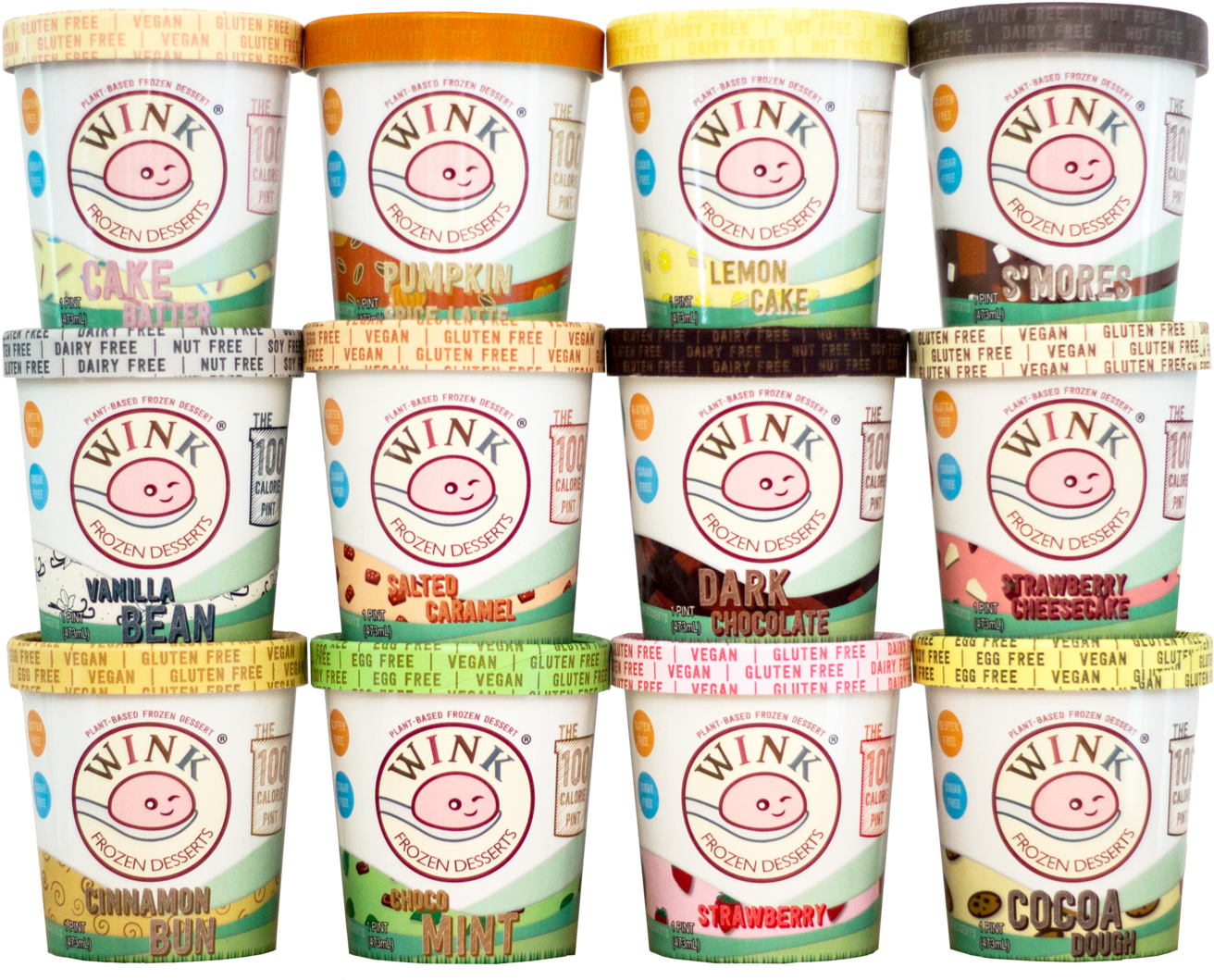 100 Calorie Pack - Wink Frozen Desserts, Vanilla Bean - 1 Pint (2048x1365), Png Download