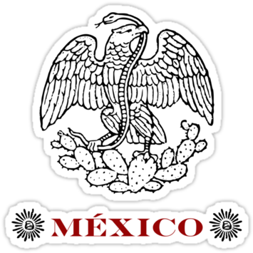 Mexican Flag Eagle Png Download " - Dibujo Del Aguila Mexicana (375x360), Png Download