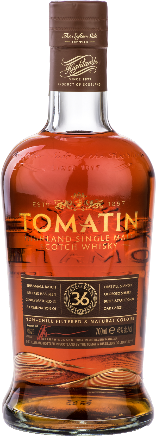 Tomatin - Tomatin 36 Year Old - Batch 3 Single Malt Whisky (900x1800), Png Download