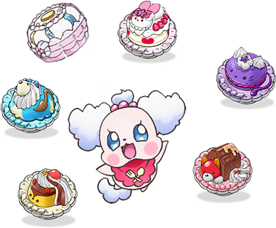 Pekorin With Cures Desserts - Cartoon (453x363), Png Download