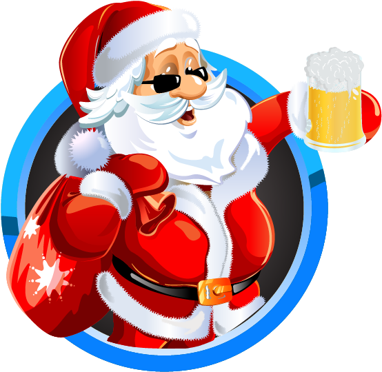 Casual Christmas Santa Claus Decoration Pu Leather (683x690), Png Download