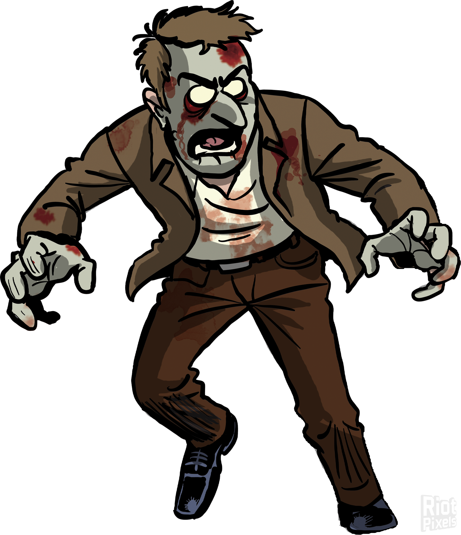 1 May - Guns Gore And Cannoli Zombies (1535x1781), Png Download