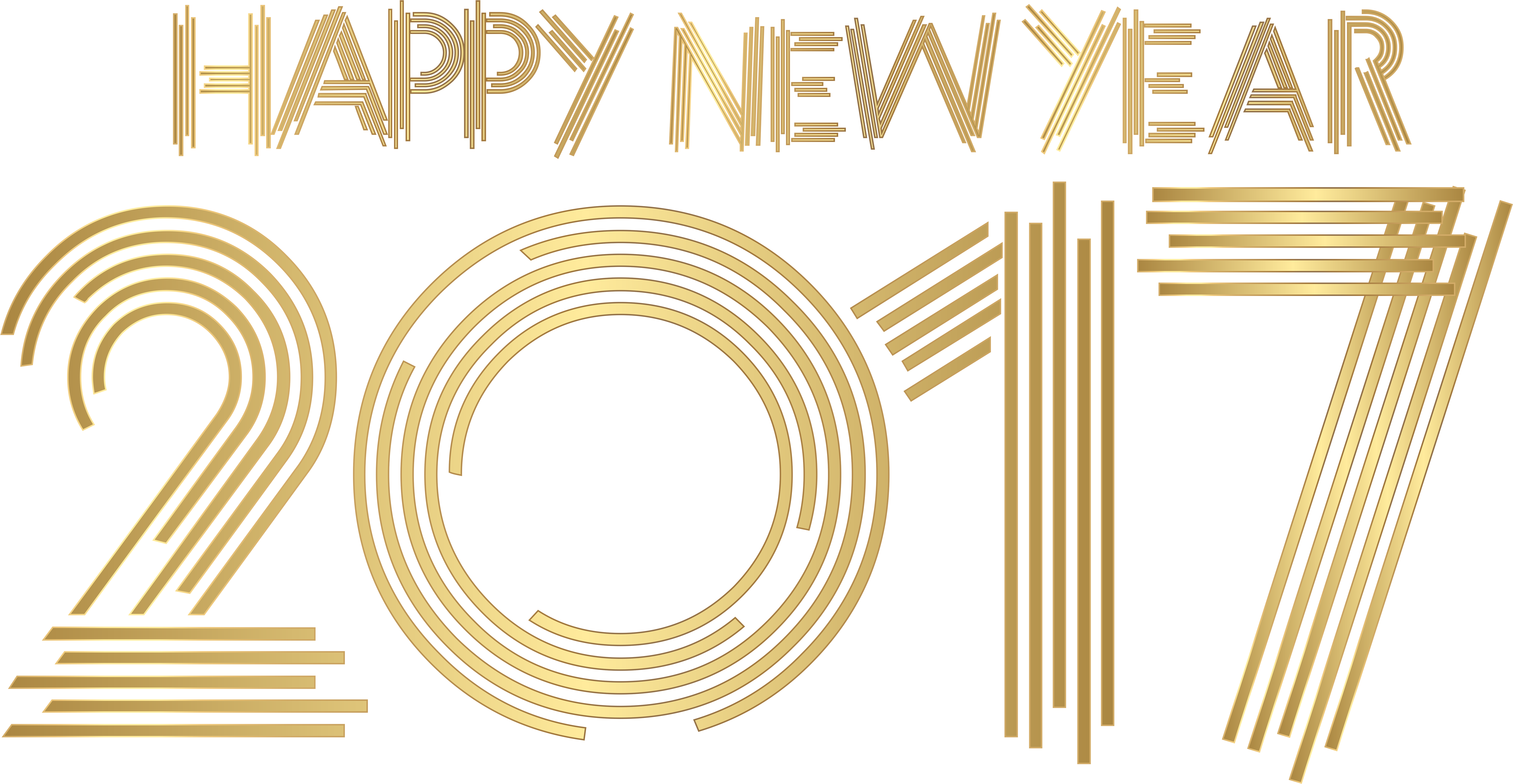 Happy New Year Png 2017 (8000x4145), Png Download