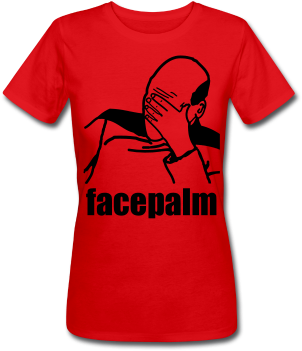 Picard Facepalm Shirt T Shirts - Camisas De Patins Meninas (378x378), Png Download