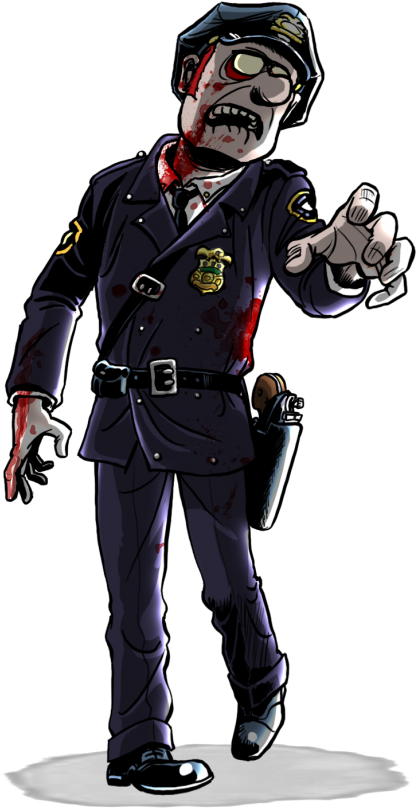 Copzombie - Guns Gore & Cannoli Characters (500x843), Png Download