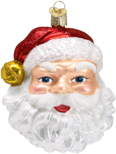 Jingle Bell Santa Ornament - Old World Christmas Jingle Bell Santa Ornament (387x387), Png Download
