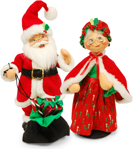 Festive Santas - 13in Festive Mrs - Annalee Dolls (600x600), Png Download