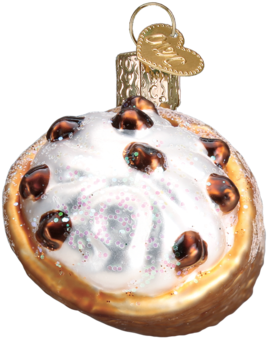 Cannoli Christmas Ornament - Old World Christmas Glass Blown Ornament With S-hook (582x582), Png Download