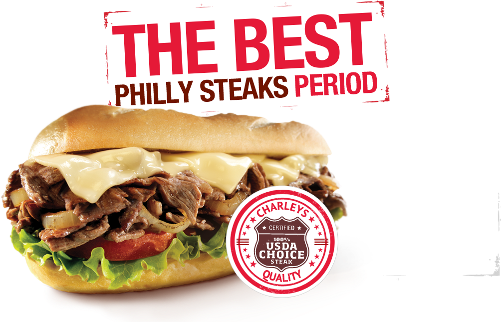 Charleys Philly Steaks Wichita, Ks - Charley's Philly Steaks (1004x655), Png Download