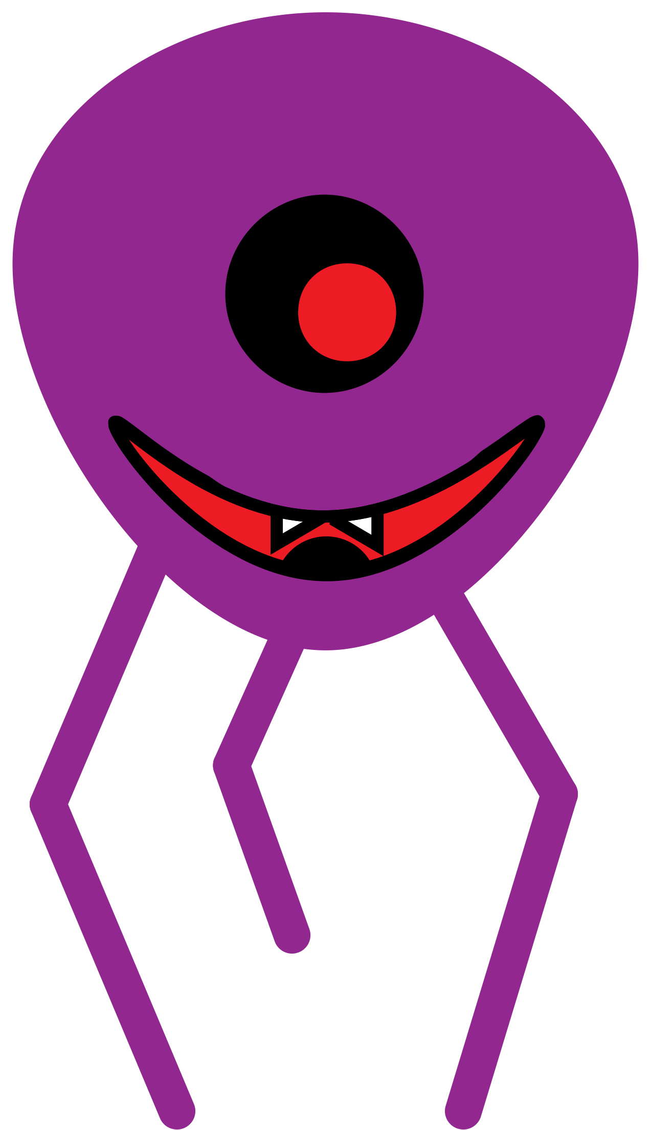 This Free Icons Png Design Of One-eyed Ghoul Octopus (1273x2210), Png Download