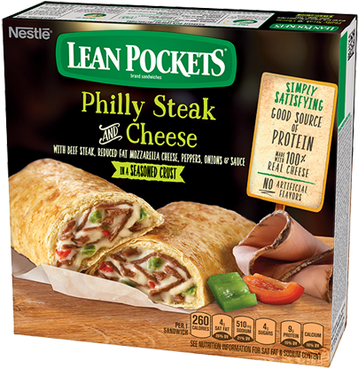 Philly Steak &amp - Lean Pockets Frozen Sandwiches Philly Steak And Cheese (540x540), Png Download