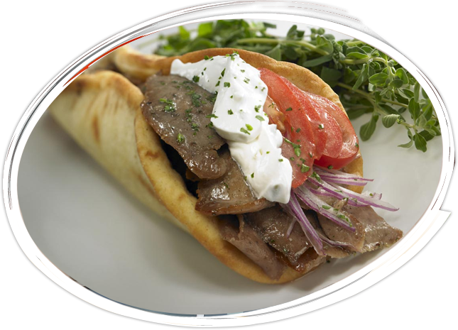 Gyro Sandwich (645x465), Png Download