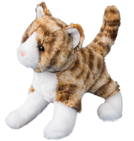 Sadie Tiger Stripe Cat - Brown Striped Cat Plush Toy (600x600), Png Download