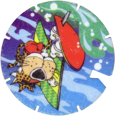Tazos > Series 1 > 061 100 Chester Cheetah 71 Windsurfing - Chester Cheetah (500x500), Png Download