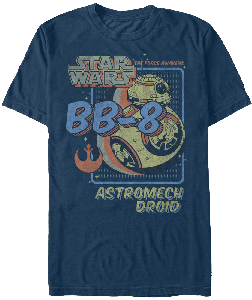 T-shirt-star-wars-ep7-bb-8-astro-droid (840x998), Png Download