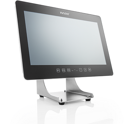 Table Top Holder Mounted In Front - Computer (586x440), Png Download