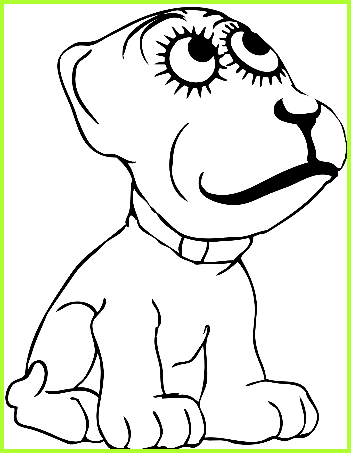 Best An Alerted Boxer Dog Image For Cartoon Clipart - Cartoon Dogs Black And White Png (1361x1755), Png Download