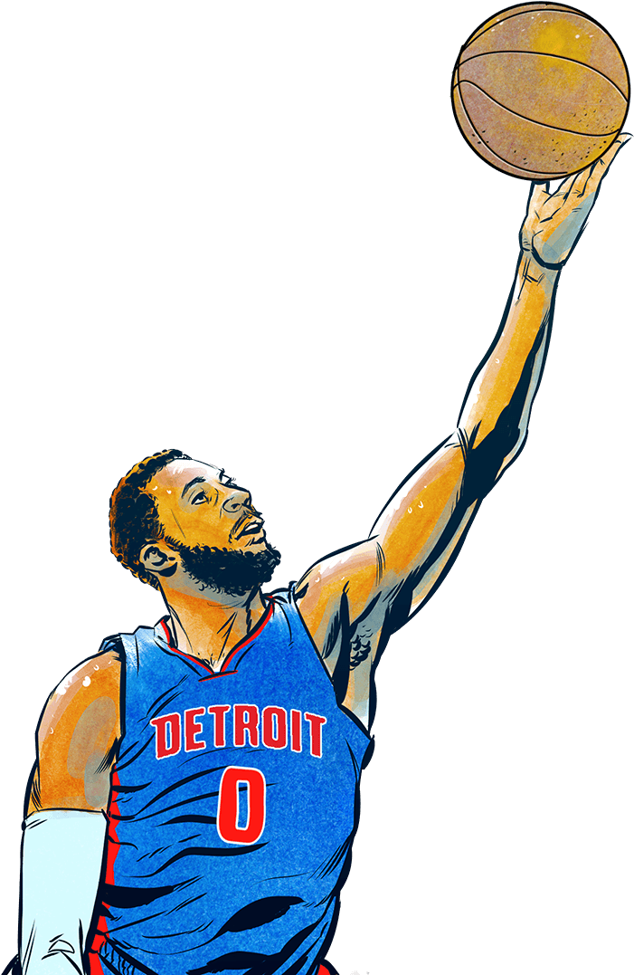 Skal Labissiere And Andre Drummond - Basketball Moves (939x1080), Png Download