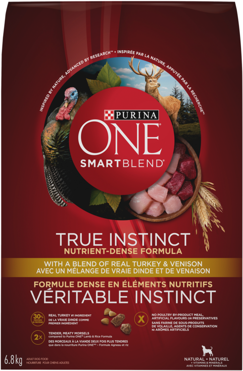Purina One® Smartblend® True Instinct Dog Food With - Purina One Smartblend True Instinct With A Blend Of (750x750), Png Download